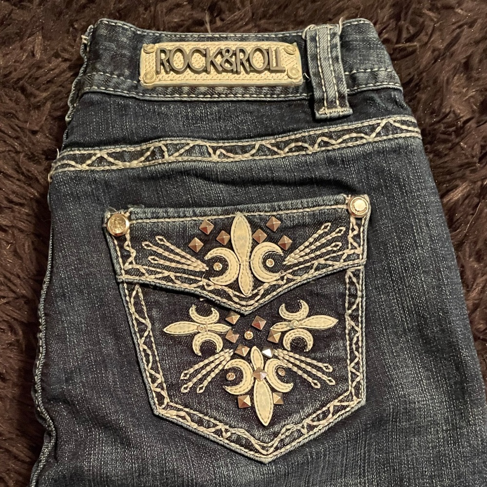 Rock & Roll Cowgirl Embellished Jeans